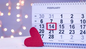 Calender for the February month of love-Valentine's Day