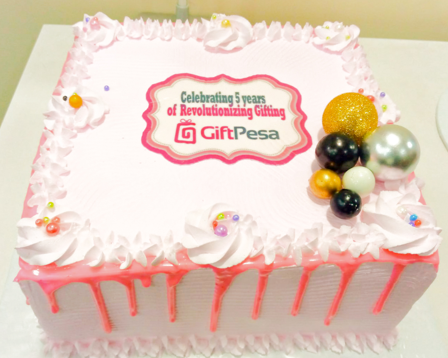 Cake to celebrate Giftpesa's 5th anniversary