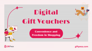 Image with text saying digital gift vouchers provide convenience and freedom in shopping