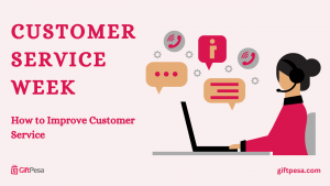 image showing customer service agent and words reading: how to improve customer service