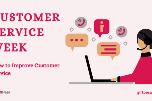 image showing customer service agent and words reading: how to improve customer service