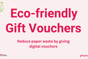 giftpesa blog banner image with the words eco-friendly gift vouchers